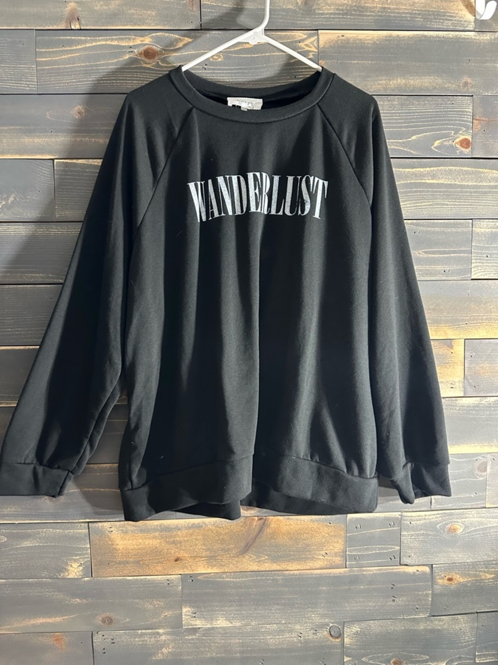 Wanderlust Graphic Crewneck Sweatshirt - Black